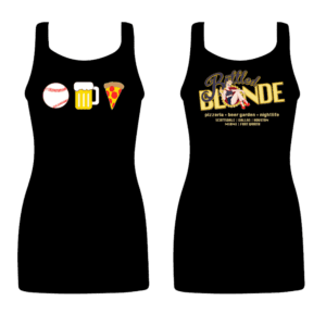 WOMENS -TANK BASEBALL - BLACK